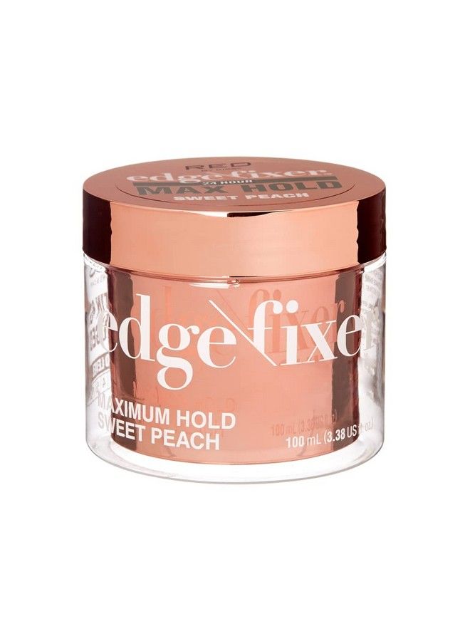 Red by Kiss Edge Fixer 24 Hour Maximum Hold Edge Wax No Flaking Biotin B7 Infused Hair Gel 3.38 Fl.Oz (Sweet Peach) - Image 2
