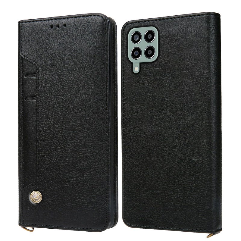 ClickCase for Samsung Galaxy M53 5G Flipper Series Leather Wallet Flip Case Kick Stand with Magnetic Closure Flip Cover for Samsung Galaxy M53 5G (Black) - Image 1