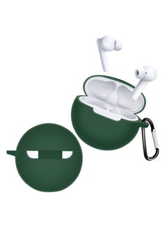Protective Silicone Soft Case For Oppo Enco Buds2 Bluetooth Earphones Charging Case Storage Bag Digital Computer Accessories-Color:Dark Green-Model:OPPO Enco Buds2