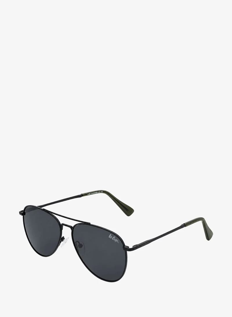 Lee Cooper 1.1 Tac Polarized Sunglasses Black Frame Gradient Grey Mirror Lens 54mm  - LCM10250C1