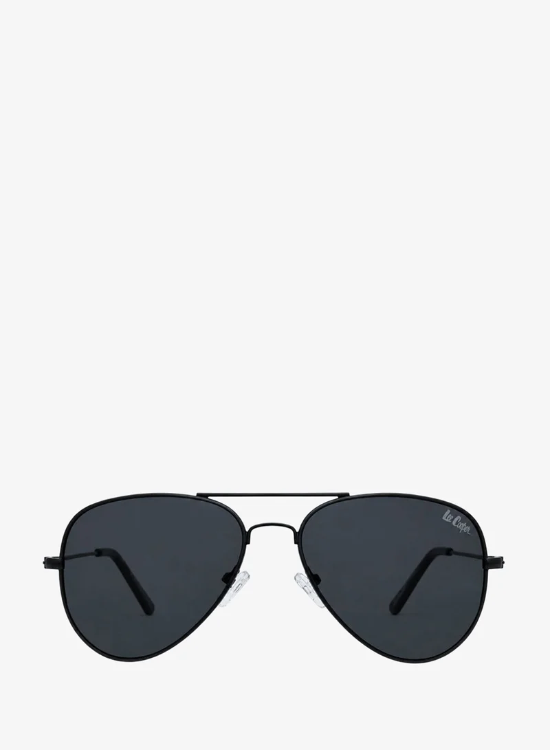 Lee Cooper 1.1 Tac Polarized Sunglasses Black Frame Gradient Grey Mirror Lens 54mm  - LCM10250C1