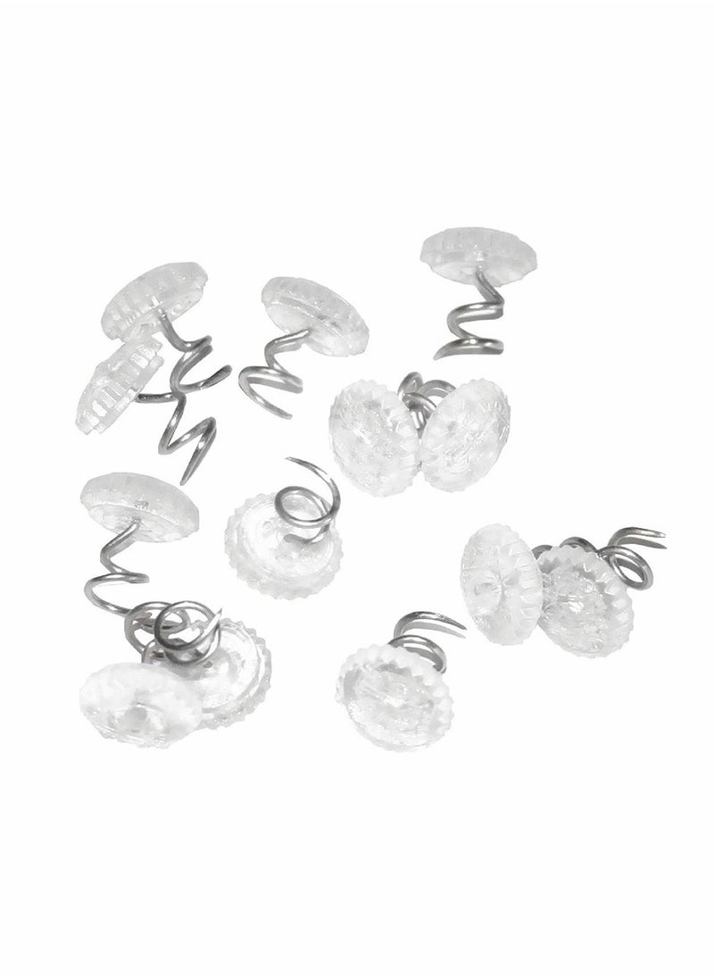 Generic - 50 Pcs Clear Heads Twist Pins Bedskirt Pins Upholstery Pins for Upholstery, Slipcovers and Bedskirts, Push Pins Holds Bedskirt Firmly in Place Without Damage Clear Heads Twist Pins - Image 1