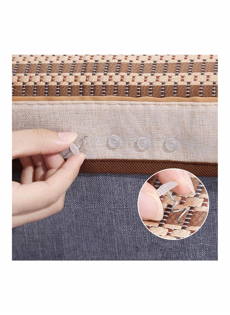 Generic - 50 Pcs Clear Heads Twist Pins Bedskirt Pins Upholstery Pins for Upholstery, Slipcovers and Bedskirts, Push Pins Holds Bedskirt Firmly in Place Without Damage Clear Heads Twist Pins - Image 1