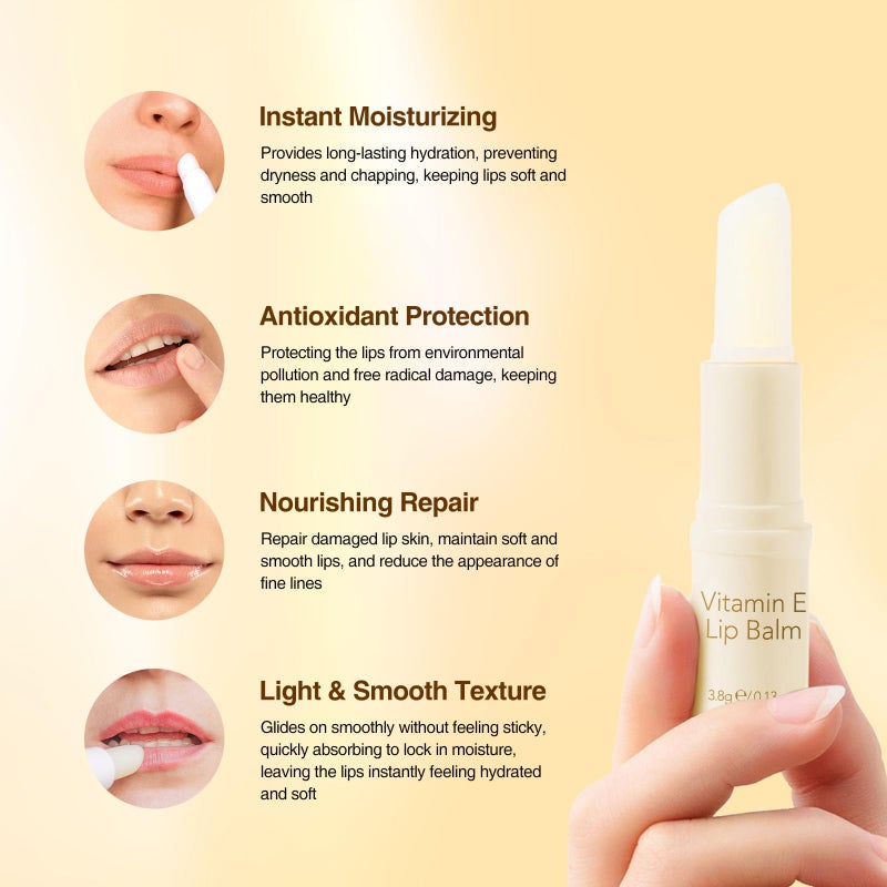 Neutriherbs Vitamin E Lip Balm Lipstick for Women, Moisturizing Lip stick Beauty Makeup Long-Lasting Rose Honey Stick Gloss Lip Balm 0.13 Fl Oz - Image 5