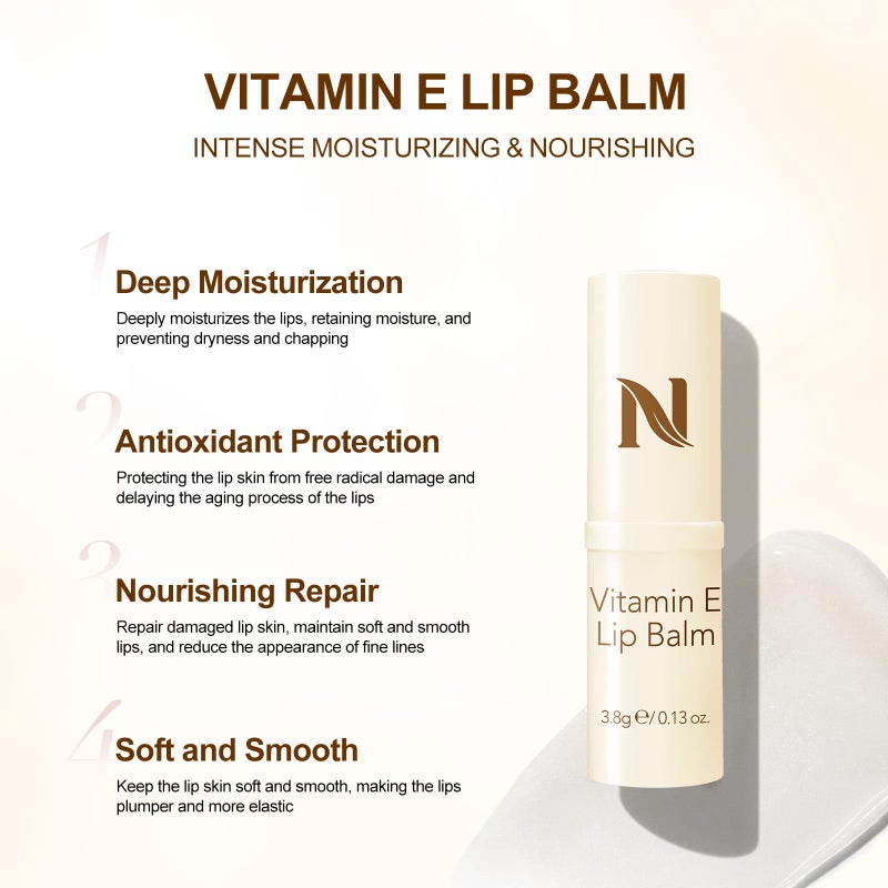 Neutriherbs Vitamin E Lip Balm Lipstick for Women, Moisturizing Lip stick Beauty Makeup Long-Lasting Rose Honey Stick Gloss Lip Balm 0.13 Fl Oz - Image 2