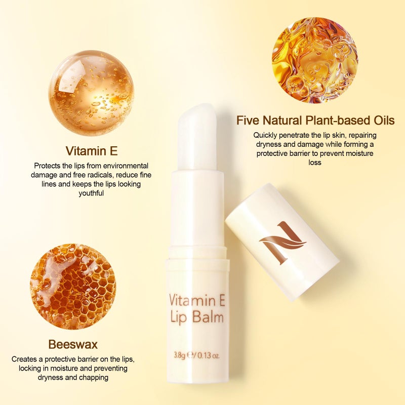 Neutriherbs Vitamin E Lip Balm Lipstick for Women, Moisturizing Lip stick Beauty Makeup Long-Lasting Rose Honey Stick Gloss Lip Balm 0.13 Fl Oz - Image 4