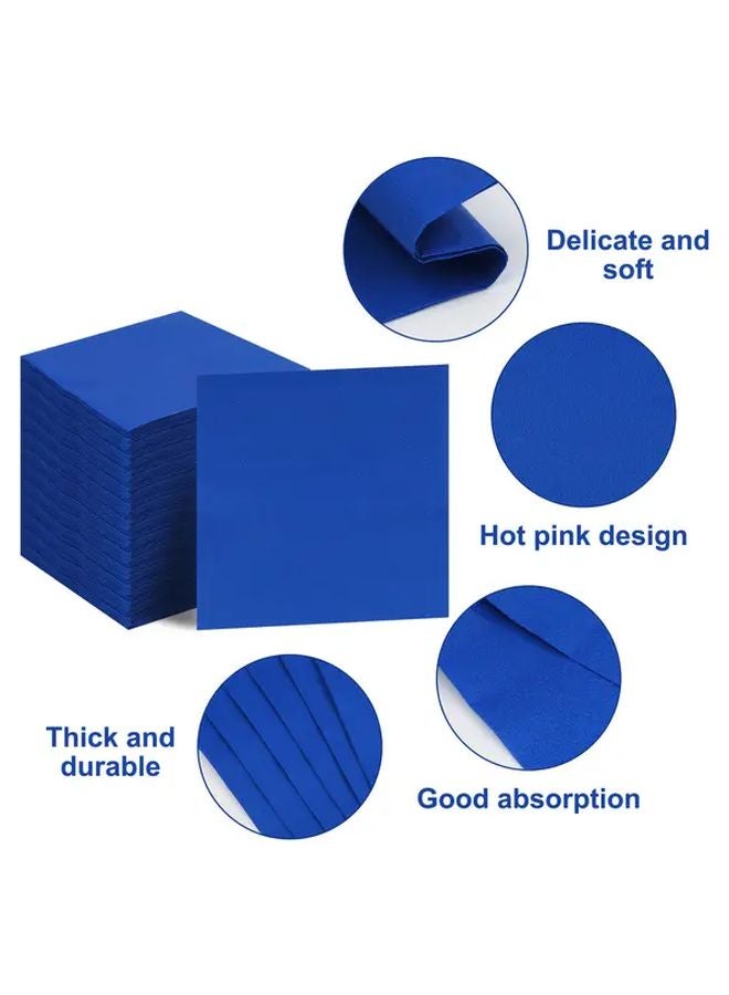 نوبل بلو 40 حزمة 2 طبقة مناديل مربعة ناعمة للحفلات مقاس 25 سم لحفلات الزفاف وأعياد الميلاد وديكور الطاولة - Image 5