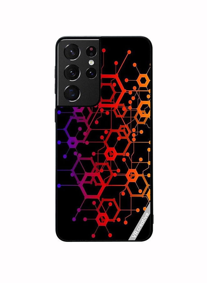 VR CREATIVE Protective Case Cover For Samsung Galaxy S21 Ultra 5G Abstract Circuit Board Design Multicolour - Image 1