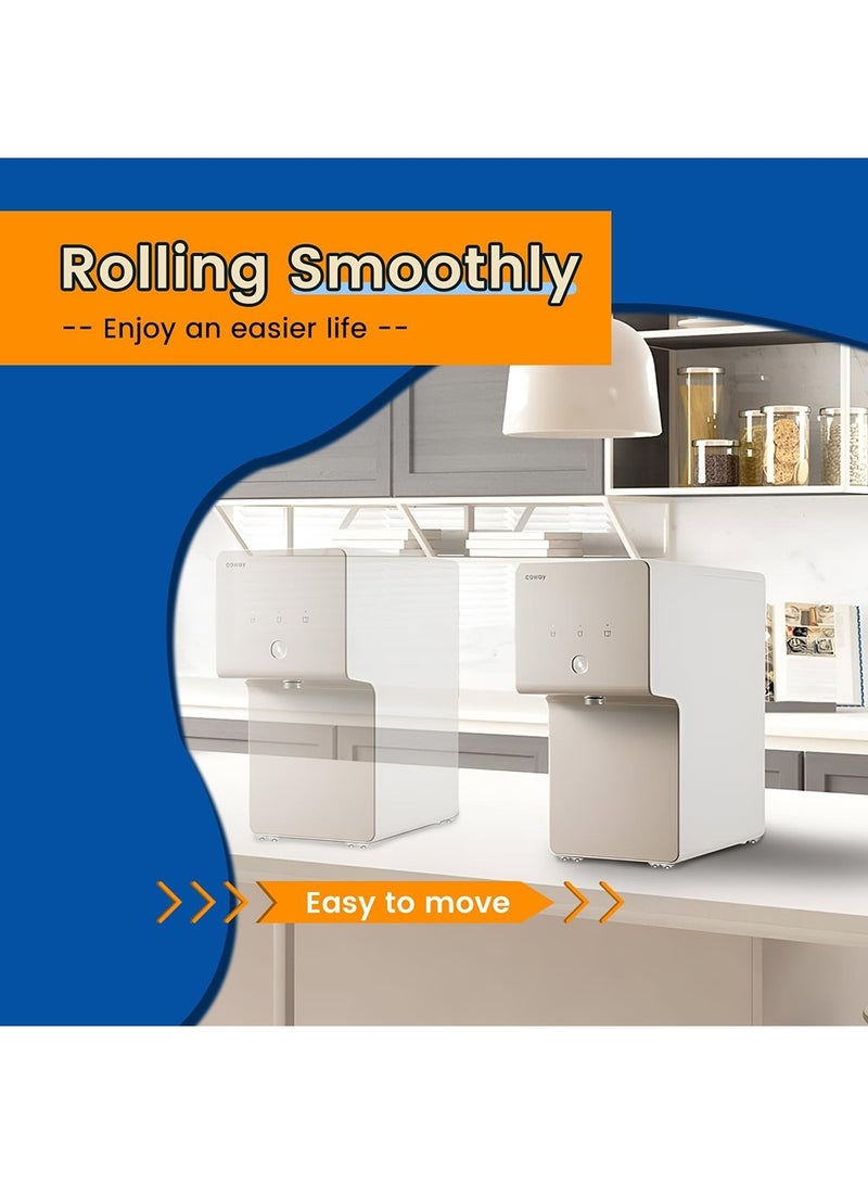 Mmmon 8 Pcs Self Adhesive Caster Wheels, Appliance Rollers with 3 Ball Bearings for Kitchen Appliances, 360° Swivel Universal Wheel Mini Ball Transfer Roller for Storage Box, Small Furniture - Image 3