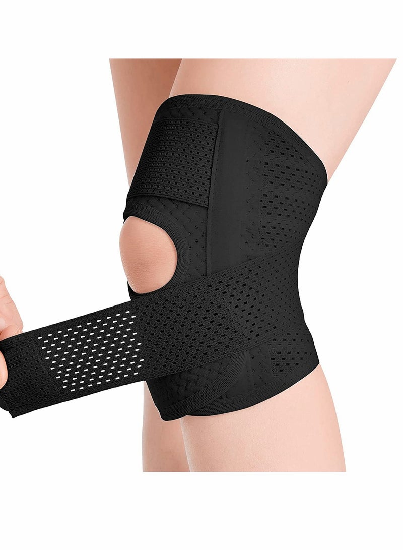 KASTWAVE Knee Brace with Side Stabilizers Relieve Meniscal Tear Knee Pain ACL MCL Arthritis,Joint Pain Relief, Breathable Adjustable Knee Support Suitable for Sports Injuries (Right - L) - Image 1