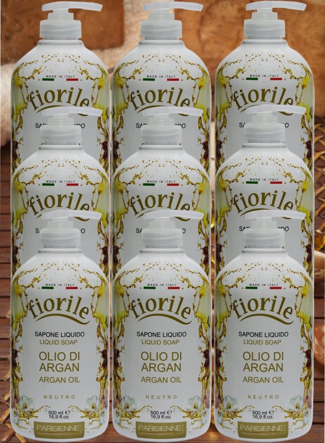 9 Pieces Fiorile Liquid Soap Argan Oil 500ml