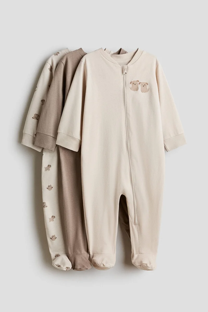 اتش اند ام ملابس نوم بسحّاب- عبوة من 3 قطع