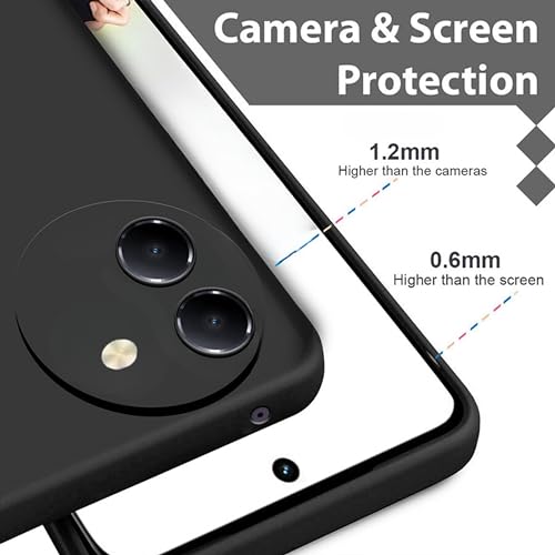 Spazy Case® Vivo T3x 5G Back Cover | Soft Silicone Slim Back Case Cover for Vivo T3x 5G - Black - Image 3