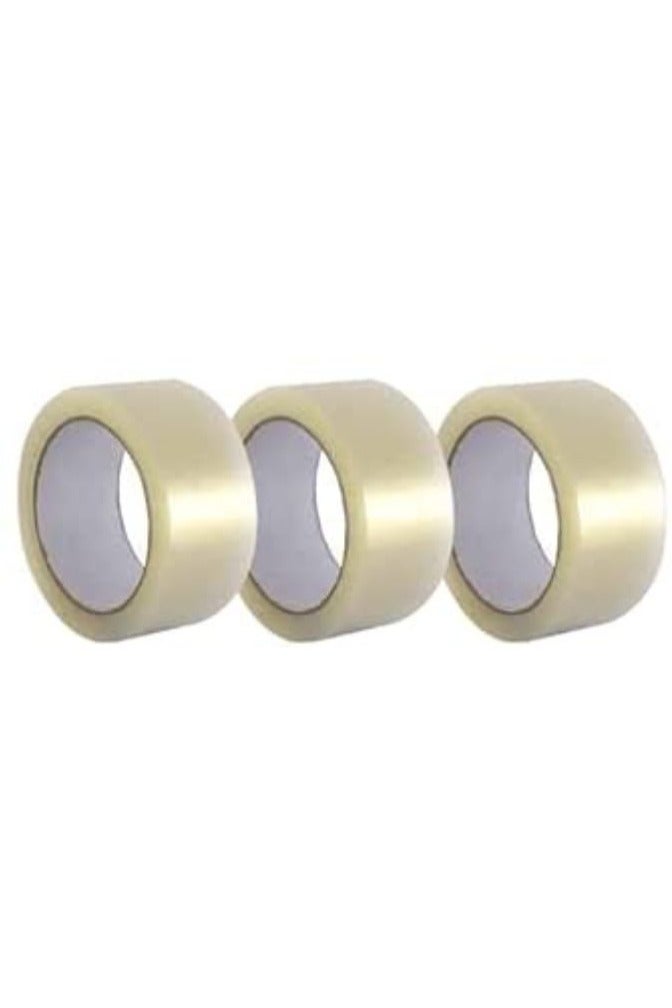 HarabiMed Clear Adhesive Tape 80 Yards – 3 Pc For Packing & Sealing - Image 2