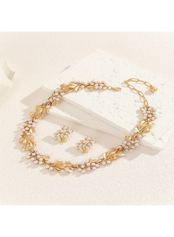 مجموعة قلادات من اللؤلؤ الصناعي بتصميم أوروبي وأمريكي عتيق - Image 4