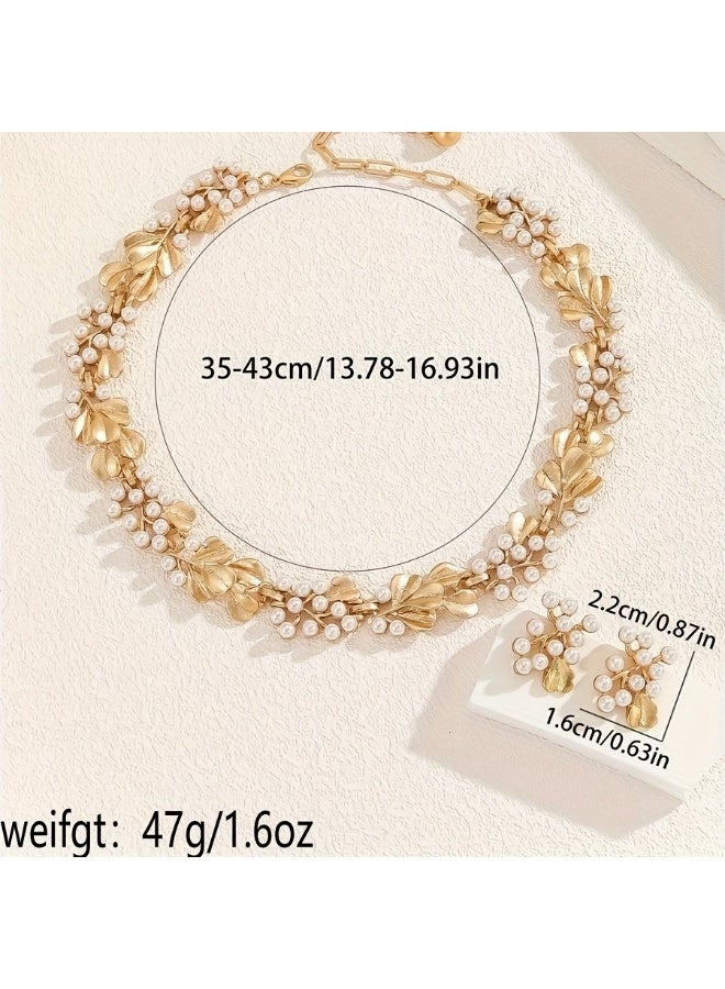 مجموعة قلادات من اللؤلؤ الصناعي بتصميم أوروبي وأمريكي عتيق - Image 5