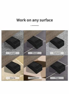 Y&D Door Stopper 5 Pack Rubber Anti-Slip Removable Wedge for Home School Hospital Heavy Duty Security Stopper, Non-Scratching Stop(Transparent and Black)  - Image 4