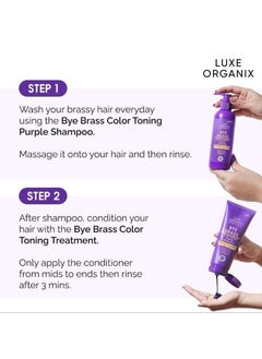 LUXE ORGANIX Luxe Organix bye brass purle shampoo and conditioner set  - Image 2