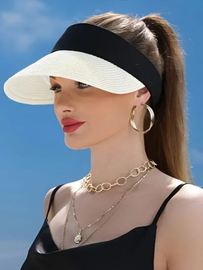 Tezzgelsin Women's Straw Visor Hat