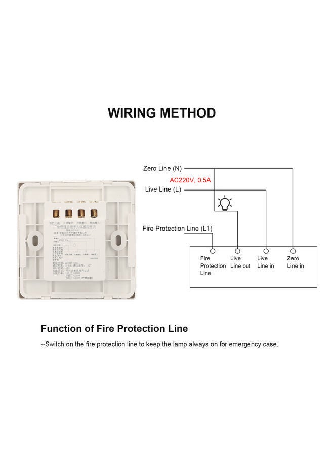 NIBEMINENT Wide Angle PIR Sensor Light Switch White - Image 4