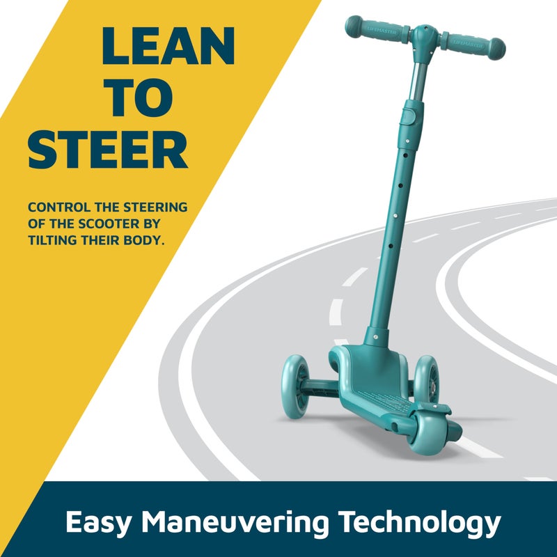 Lifemaster 3-Wheel Kids Scooter with Multi-Color Lights on Deck & Wheels â€“ 5-Height Adjustable Handlebar, Wide Anti-Slip Deck, Child Safety Certified, Boys & Girls Ages 3+ Supports Up to 150 lbs, Blue - Image 4