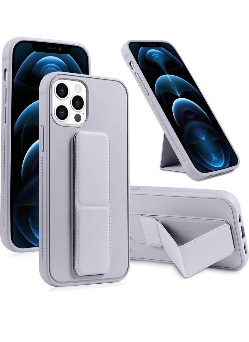 BGM NEW iPhone 16 Pro Max Titanium Gray Magnetic Car Mount Kickstand Case – Premium Silicone with Vertical & Horizontal Hand Strap and Multi-Stand