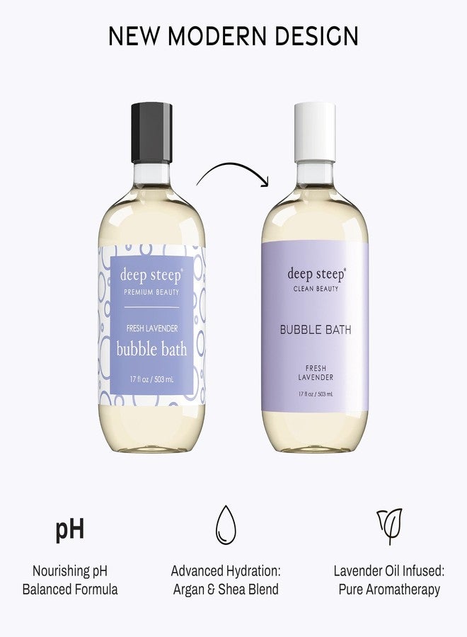 Deep Steep Bubble Bath, Fresh Lavender, 17 oz (Pack of 2) - Soothing Soak with Shea Butter, Argan Oil, Aloe Vera & Coconut Oil - Vegan, Sulfate-Free, PH-Balanced Clean Beauty - Image 2