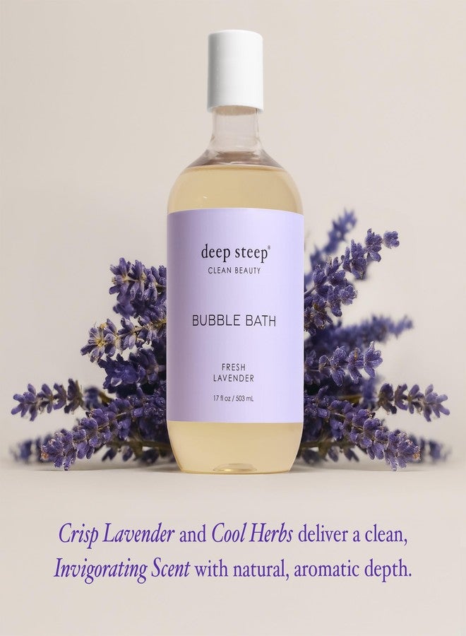 Deep Steep Bubble Bath, Fresh Lavender, 17 oz (Pack of 2) - Soothing Soak with Shea Butter, Argan Oil, Aloe Vera & Coconut Oil - Vegan, Sulfate-Free, PH-Balanced Clean Beauty - Image 3