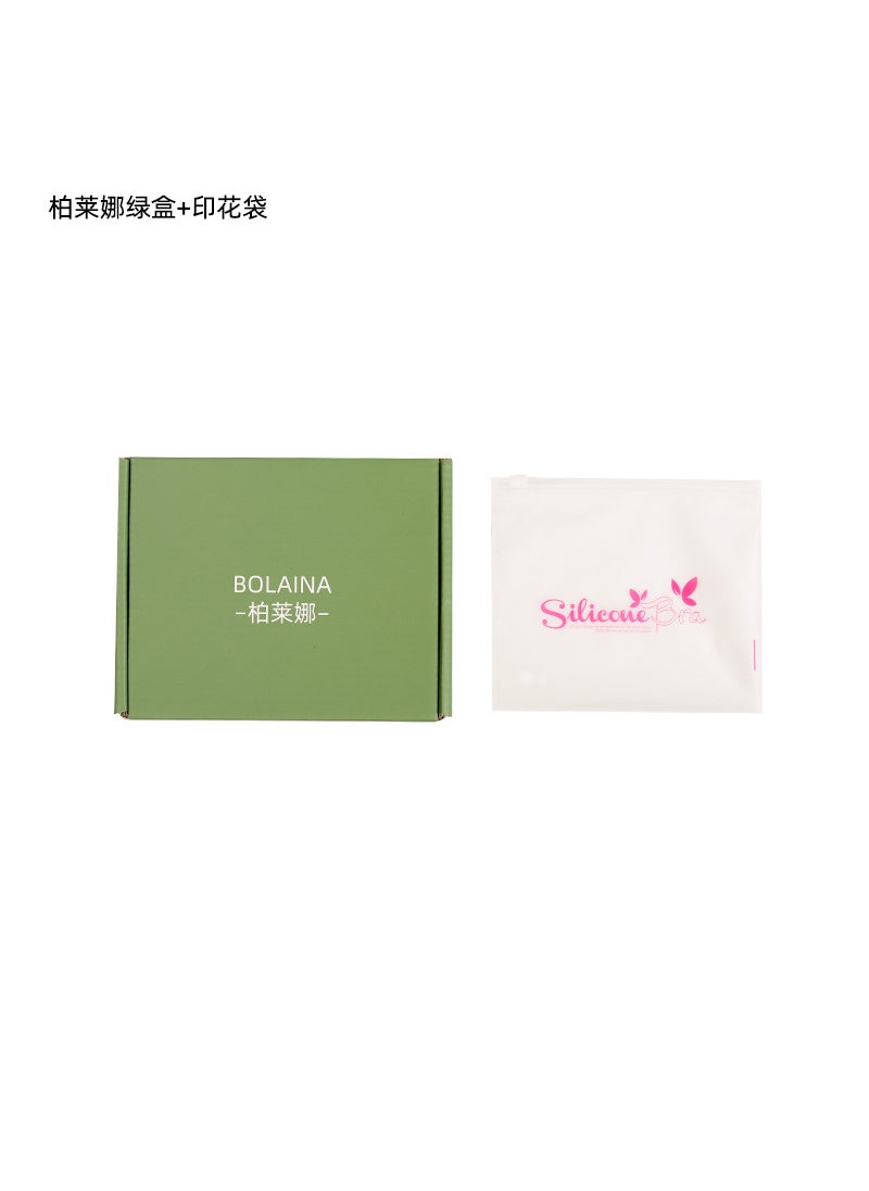 Generic - Silicone Chest Patch Womens Small Bust Enlargement Invisible Bra Comic Character Design Lingerie Special Anti-Expansion Invisib Green box plus bag (without chest stickers) - Image 1