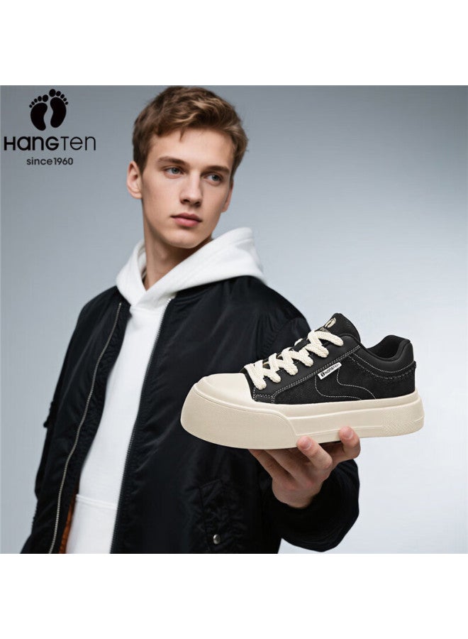 Hang Ten Classic Men's Skate Shoes Comfortable Casual Lightweight Durable Round Toe Colorblock Lace-up Sneakers - Image 5
