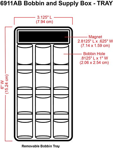 ArtBin 6911AB Sew-Lutions Bobbin/Supply Box Sewing Organizer, [1] Plastic Storage Case, Clear - Image 3