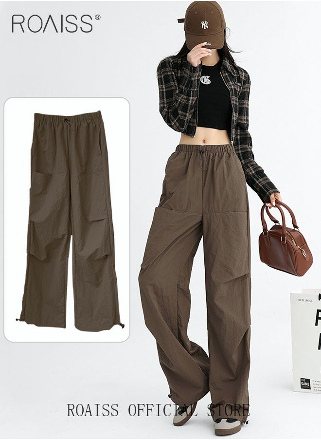 Women HighWaisted Utility Pants Casual Drawstring Jogger Leg Shaping Fashionable Slimming Flowy Wide Leg Versatile and Stylish - pzsku/ZA0EE9B348F81C552474FZ/45/_/1704531037/2d3b4314-9a88-4c96-a116-c8a5dc517386