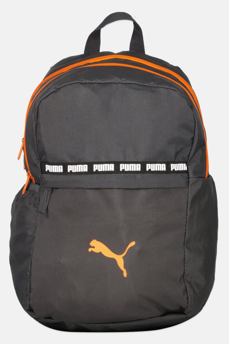 PUMA حقيبة ظهر للرجال بشعار العلامة التجارية، رمادي - Image 1