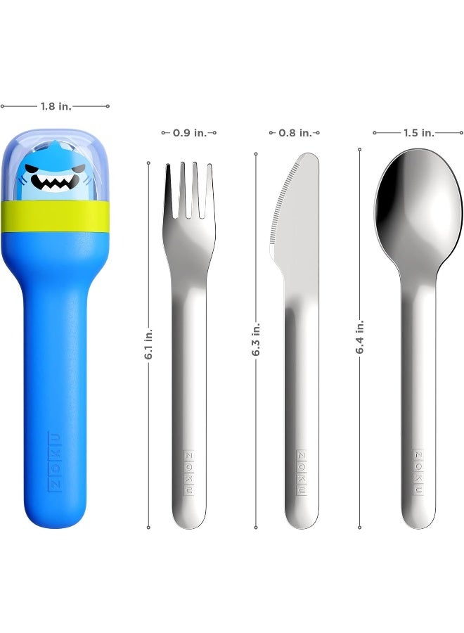 Zoku Kids Utensils in Holder Set of 3 Pieces - Image 3