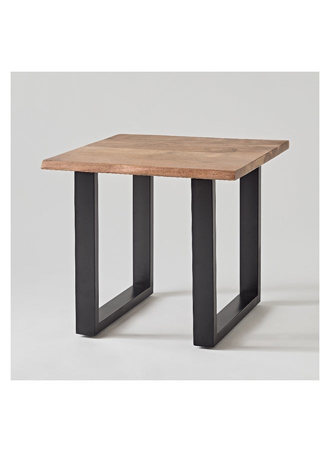Home Box Costa Live Edge Solid Wood Top End Table 55 x 50 x 55 cm  - Image 1
