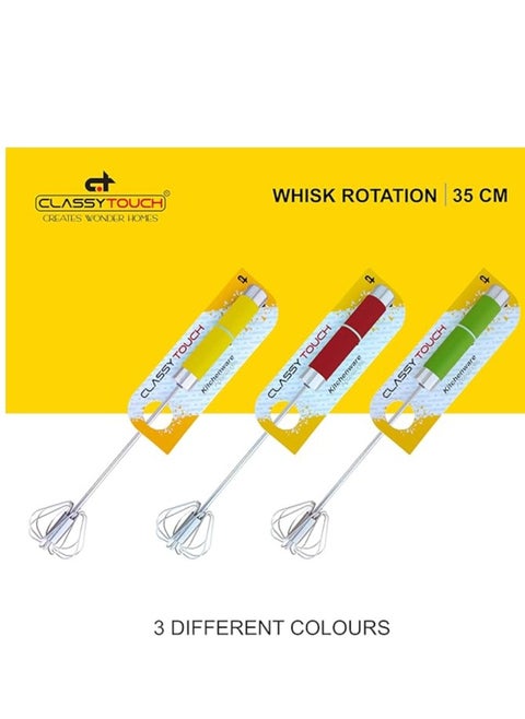 Hand Push Whisk Rotation For Mixing Frothing Blending And Whipping