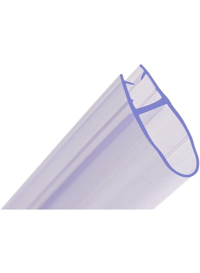 RACO Glass Door Seal Replacement PVC Splash Guard Seal Strip PVC Silicone Lip Seal for Frameless Glass 1.1 Meter x 2Pcs 10 mm, Round Lip  - Image 1