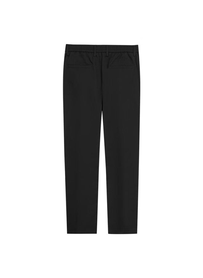 Dancing Wolves Easy Care Tapered Pants With Elastic Waistband Men's Casual Pants 001 Black 54/xl - Image 3