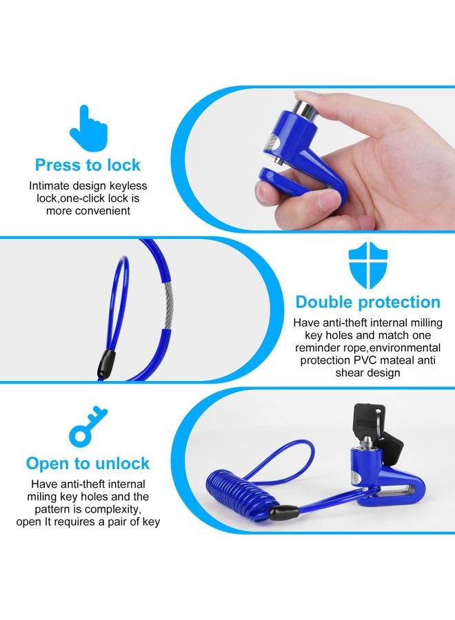 Ainiv Disc Brake Lock, E Scooter Lock Anti-Theft, Cable Bike Lock Waterproof 5FT /12mm Cable with 2 Keys for Scooter, Bike, Electric Bike, Skateboards, Strollers, Lawnmowers with Lock Holders-Blue - Image 3