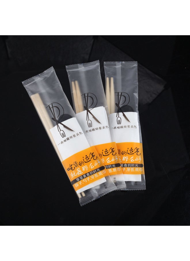 Disposable Chopsticks Card Suit Takeaway Packaging Degradable Chopsticks Spoon Tableware Package Four-in-one Wholesale-Color:It's Time For Dinner (OPP Packaging)-Specifications:Three-piece Set Without Spoon (starting From 10000 Sets)