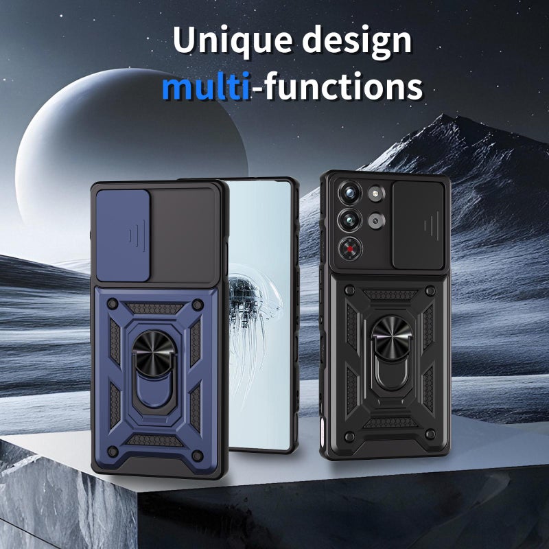 erorex For ZTE nubia RedMagic 10 Pro Sliding Camera Cover Design TPU+PC Phone Case(Black) - Image 2