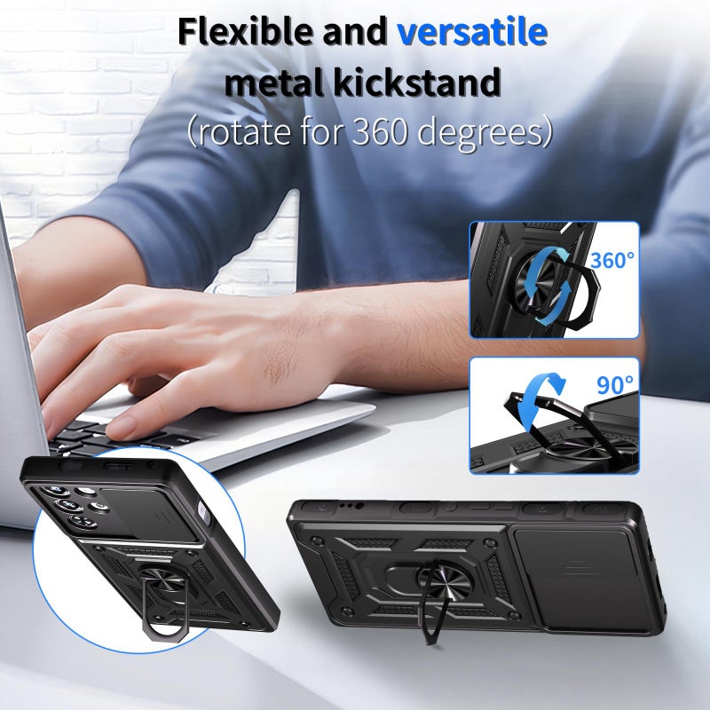 erorex For ZTE nubia RedMagic 10 Pro Sliding Camera Cover Design TPU+PC Phone Case(Black) - Image 5