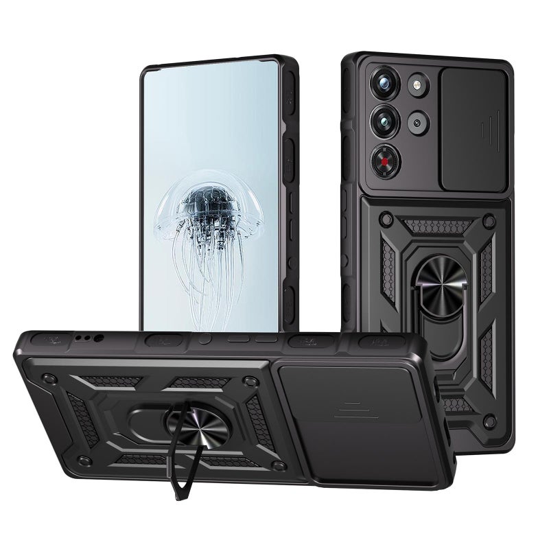 erorex For ZTE nubia RedMagic 10 Pro Sliding Camera Cover Design TPU+PC Phone Case(Black) - Image 1