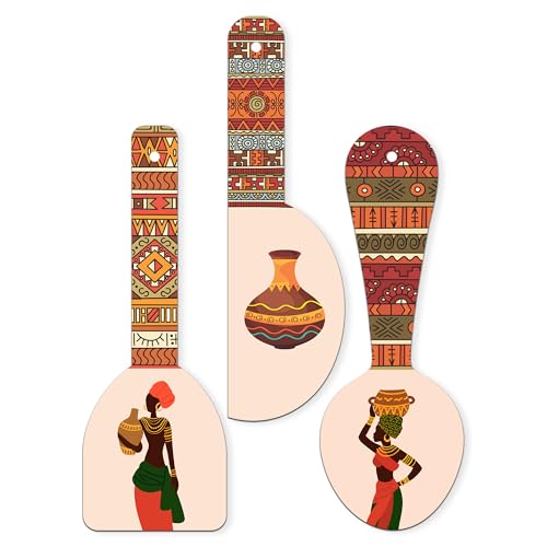 Rousrie Wooden Wall Hanging Decor Items For Kitchen Decoration, Stylish Unique Elegant Designs (Set Of 3) | Kitchen Decor Items For Wall Hanging (Egyptian) - Image 1