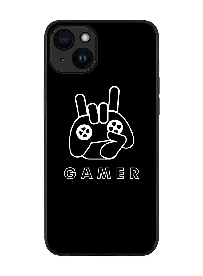 Stylizedd Cover for iPhone 15 Case Rugged Black Slim fit Soft Flexible Anti Drop TPU Gel Thin Protective Phone Cases - Gamer  - Image 1