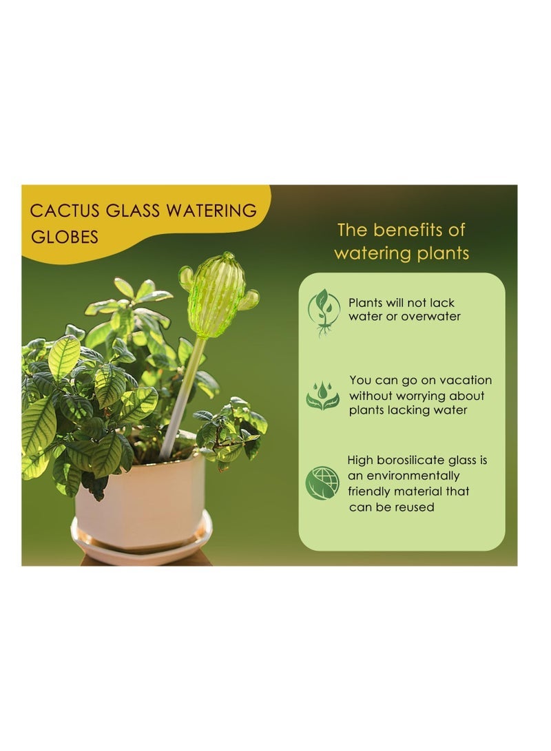 Captaintech Plant Watering Devices Self Watering Planter Insert Cactus Glass Plant Watering Bulbs Self Watering Bulbs for Vacation Water Bulbs Gifts for Plant Lovers - Image 5