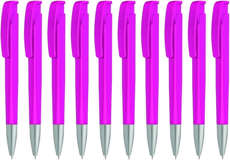 Magenta Retractable Ballpoint Pen Set