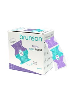 brunson Acrylic Dual Nail Forms For Acrylic Nails Foil Form For Sculpting Gel And Poly Gel, Nail Extension Free Sculpting Forms 500 forms BNFDU  - Image 2