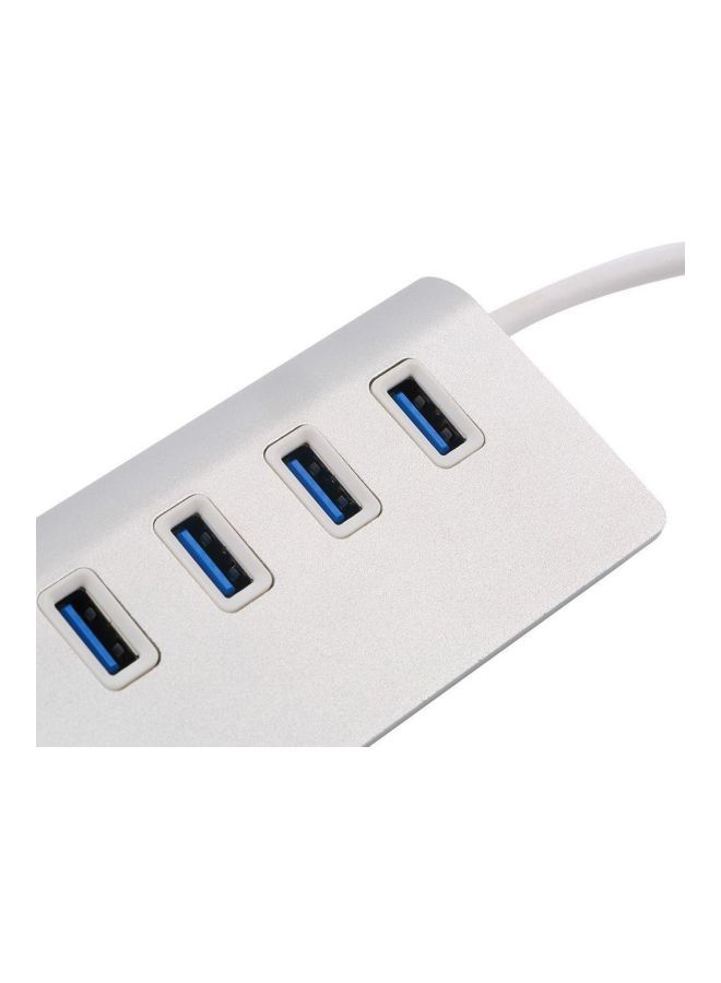 NIBEMINENT 4-Port USB Hub Silver/White - Image 5