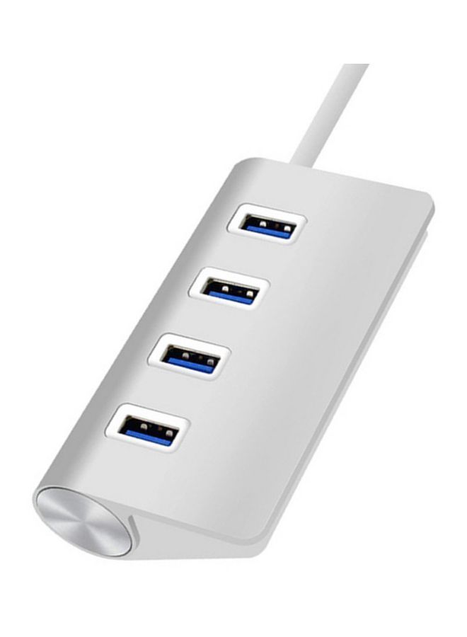 NIBEMINENT 4-Port USB Hub Silver/White - Image 4